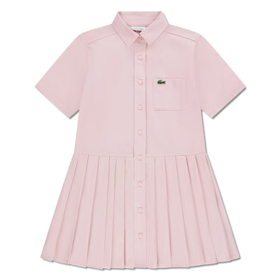 LACOSTE ROBE PLISSÉE EN POPELINE