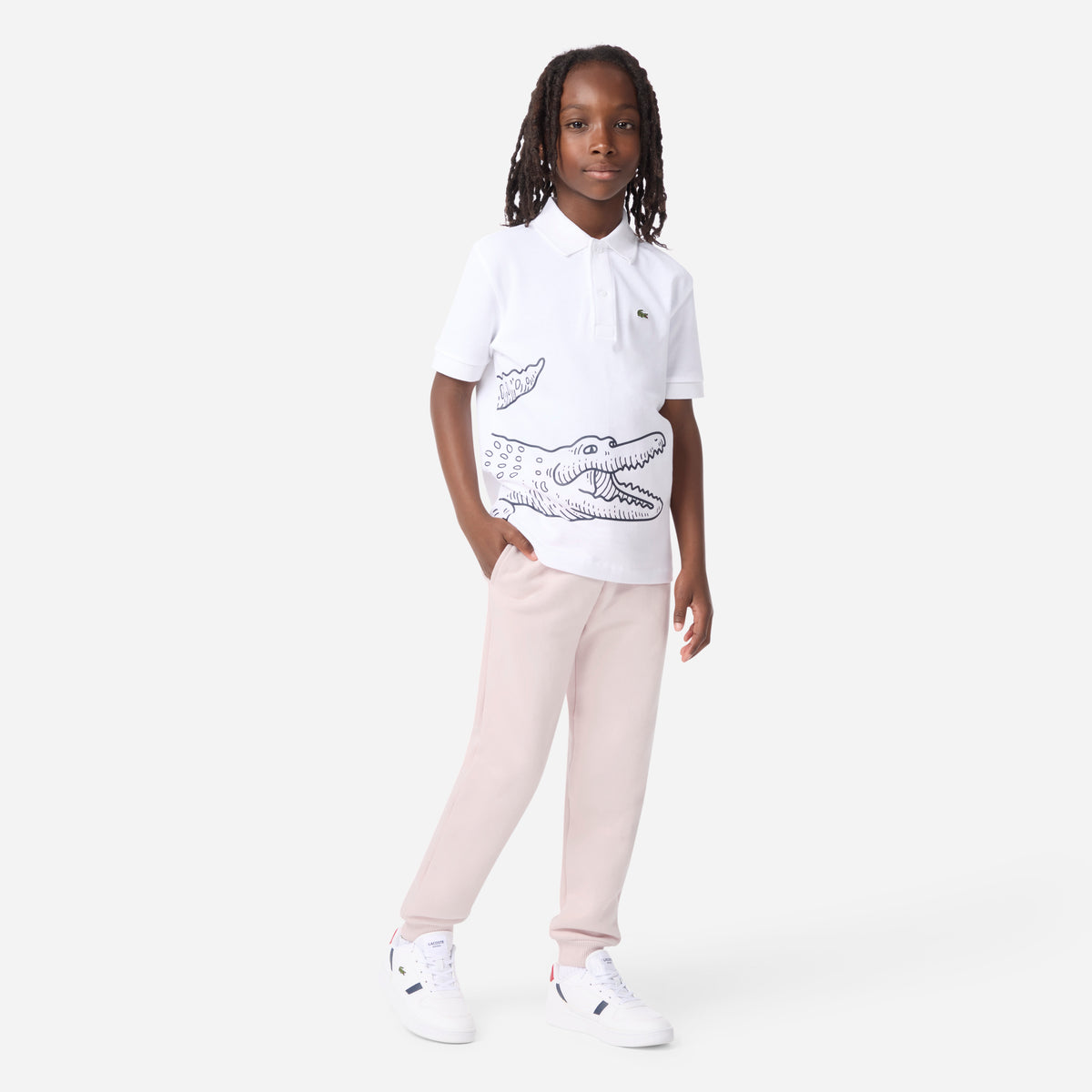 LACOSTE JOGGING MOLLETON ROSE CLAIR