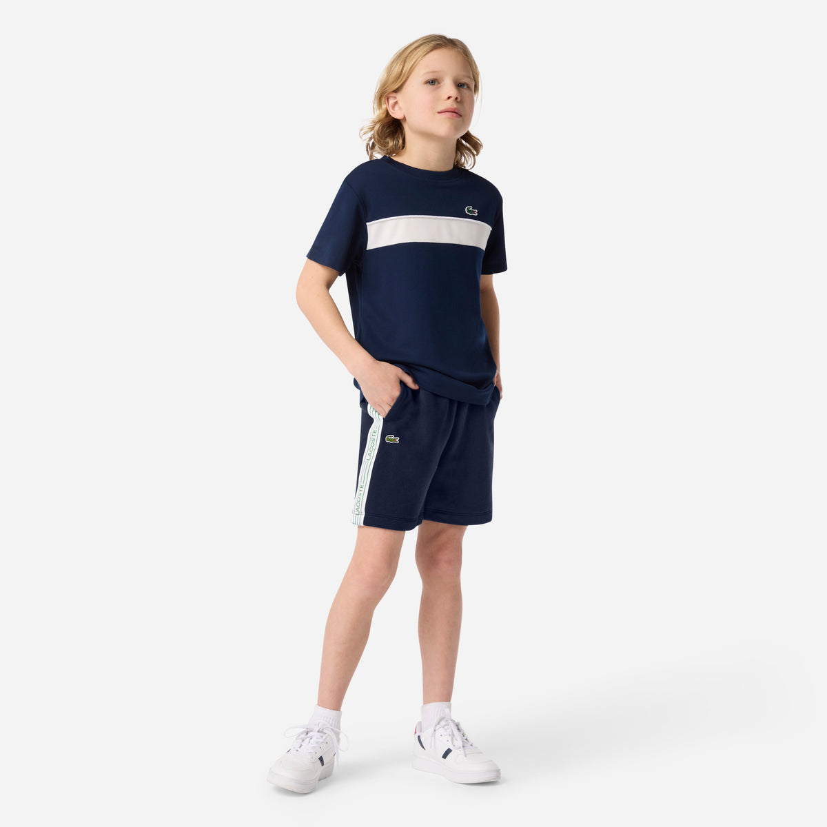 LACOSTE SHORT À BANDES
