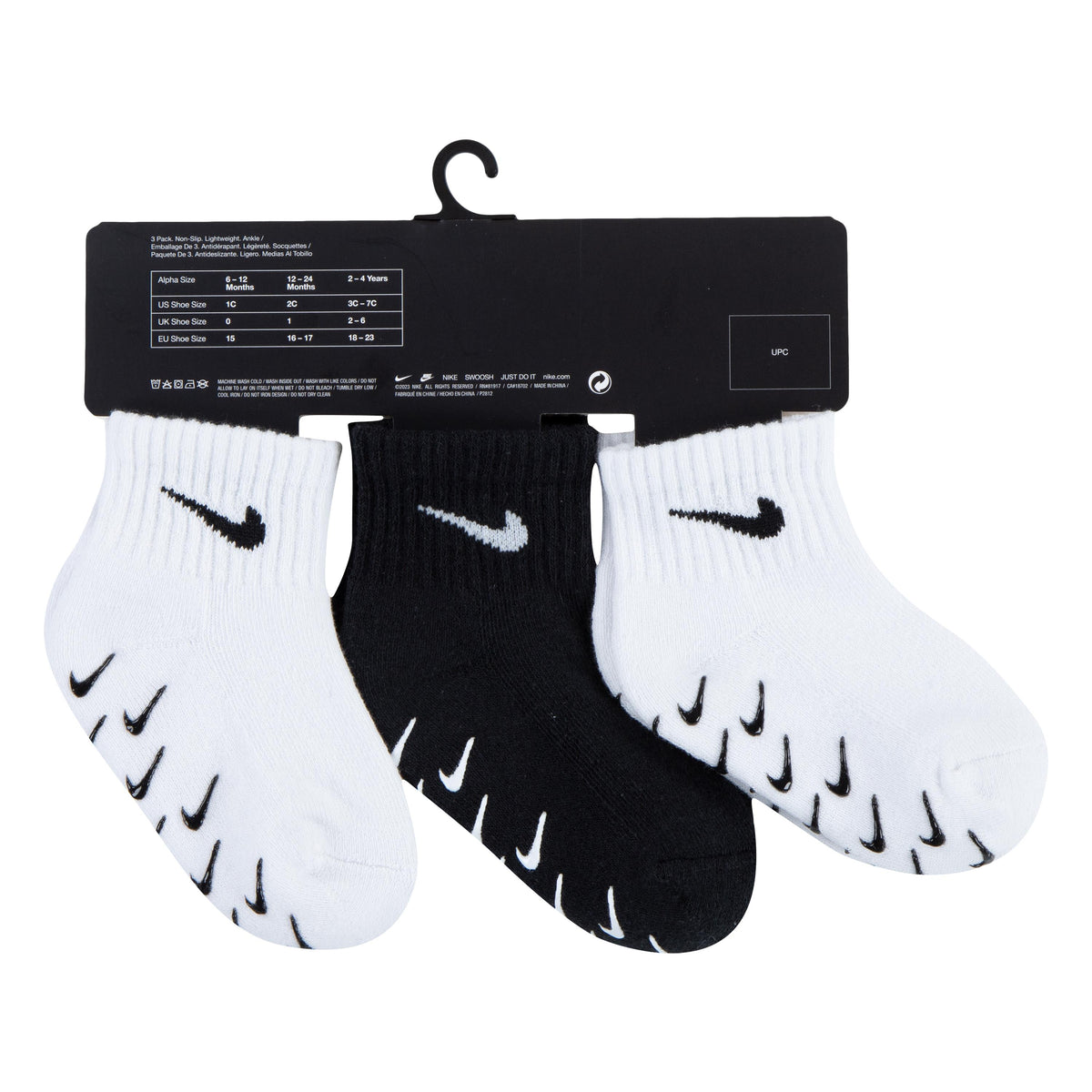 NIKE LOT DE 3 CHAUSSETTES ANTIDÉRAPANTES BÉBÉ