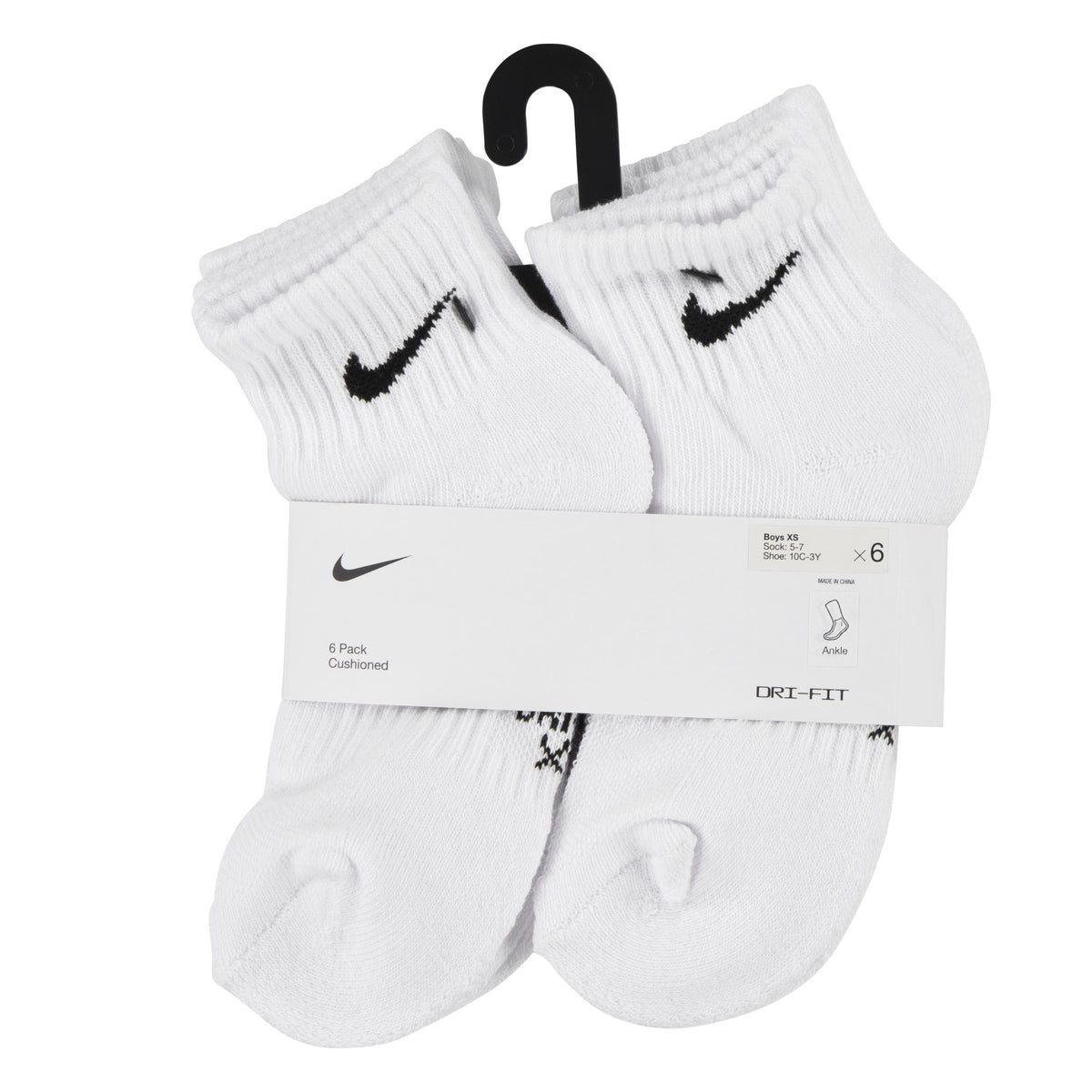NIKE CHAUSSETTES COURTES DRI-FIT BLANC